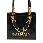 Balmain Black Cabas 1945 Shoulder Bag