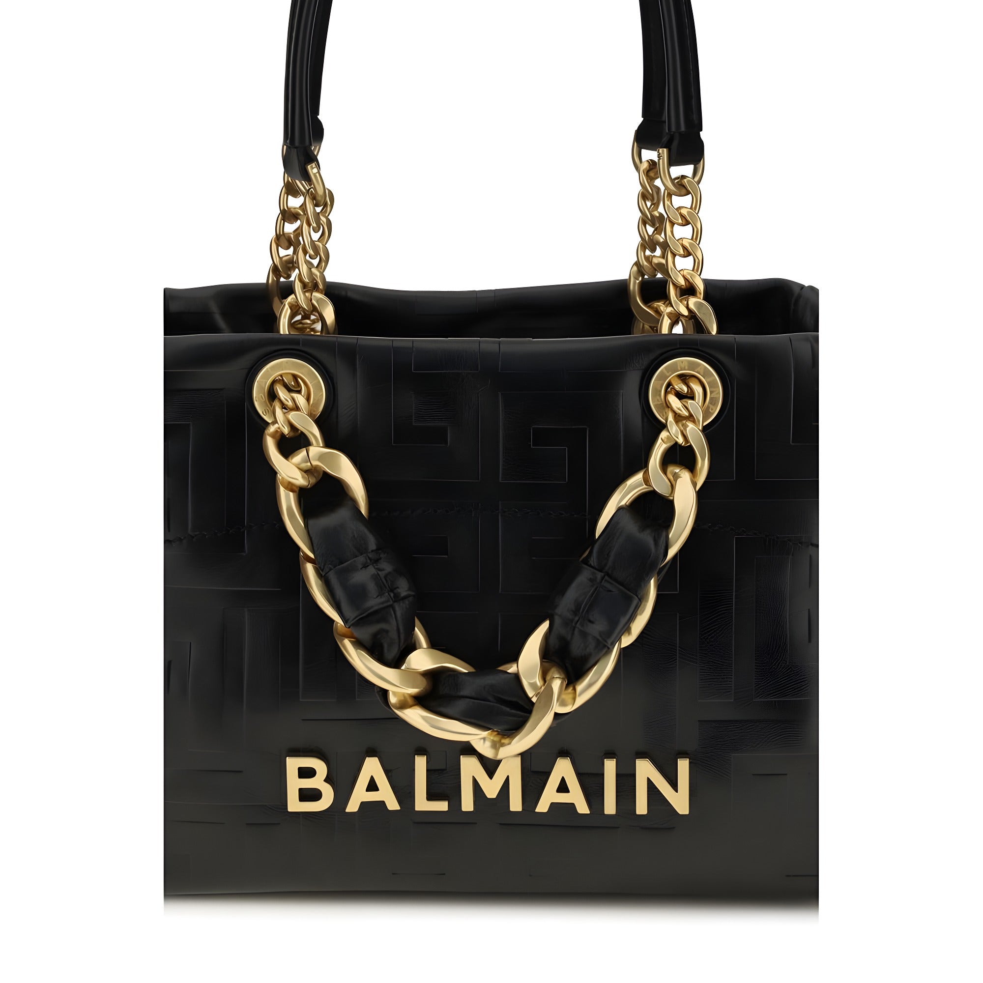 Balmain Black Cabas 1945 Shoulder Bag