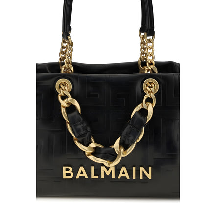 Balmain Black Cabas 1945 Shoulder Bag