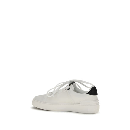 Balmain Black Calf Leather Low Top Sneakers