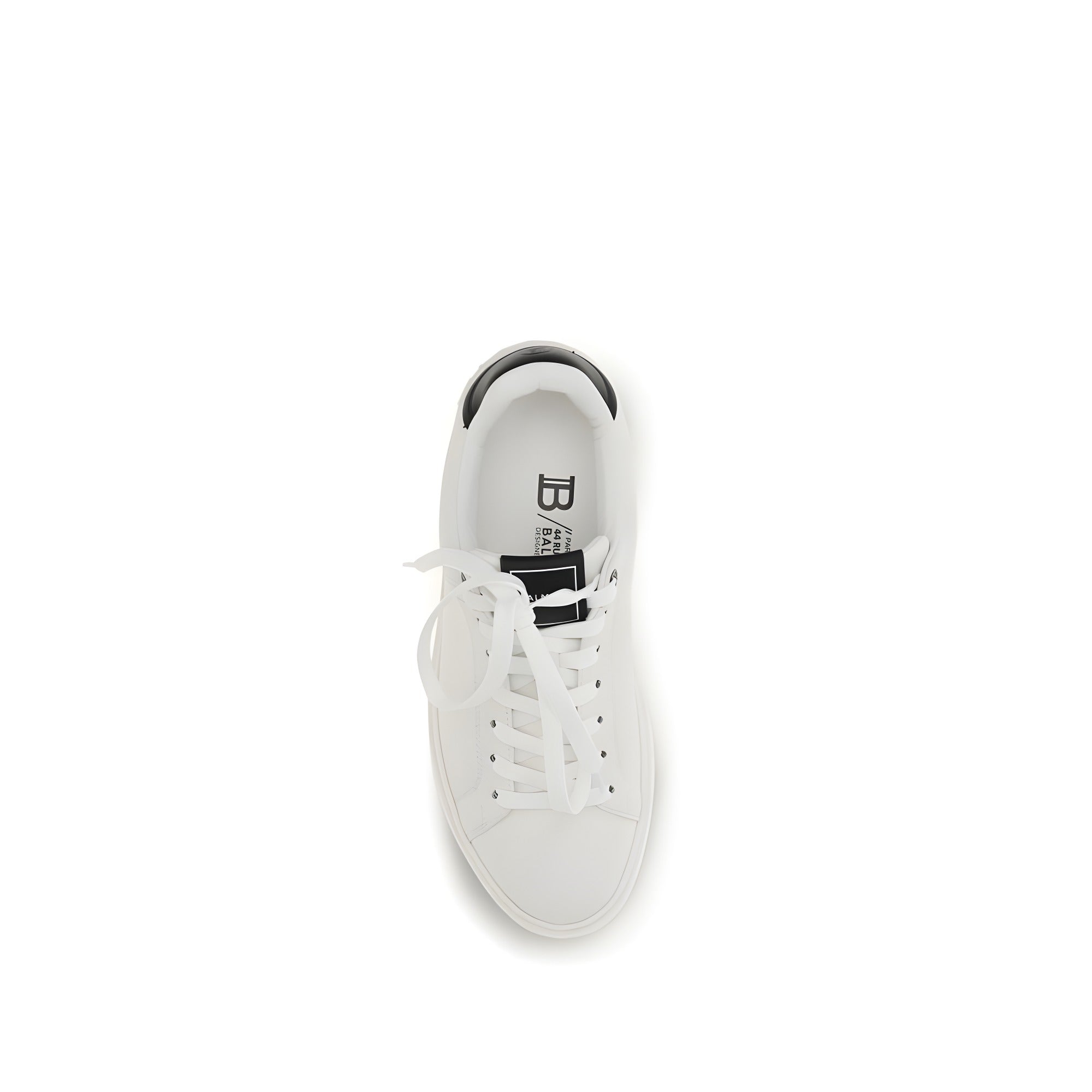 Balmain Black Calf Leather Low Top Sneakers