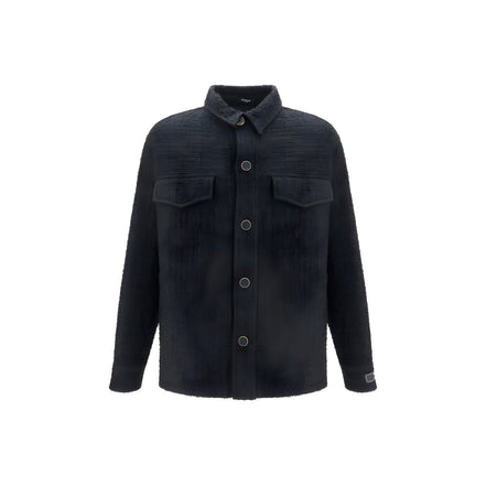 Balmain Black Cotton Full-Length Jacket