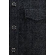 Balmain Black Cotton Full-Length Jacket