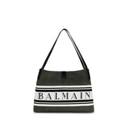 Balmain Black Cotton Shoulder Bag