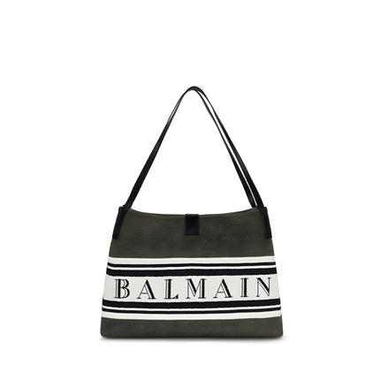 Balmain Black Cotton Shoulder Bag
