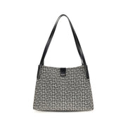 Balmain Black Cotton Shoulder Bag
