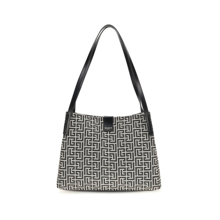 Balmain Black Cotton Shoulder Bag