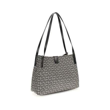 Balmain Black Cotton Shoulder Bag