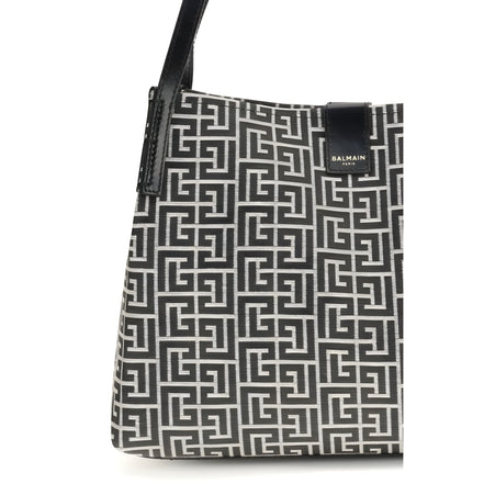 Balmain Black Cotton Shoulder Bag