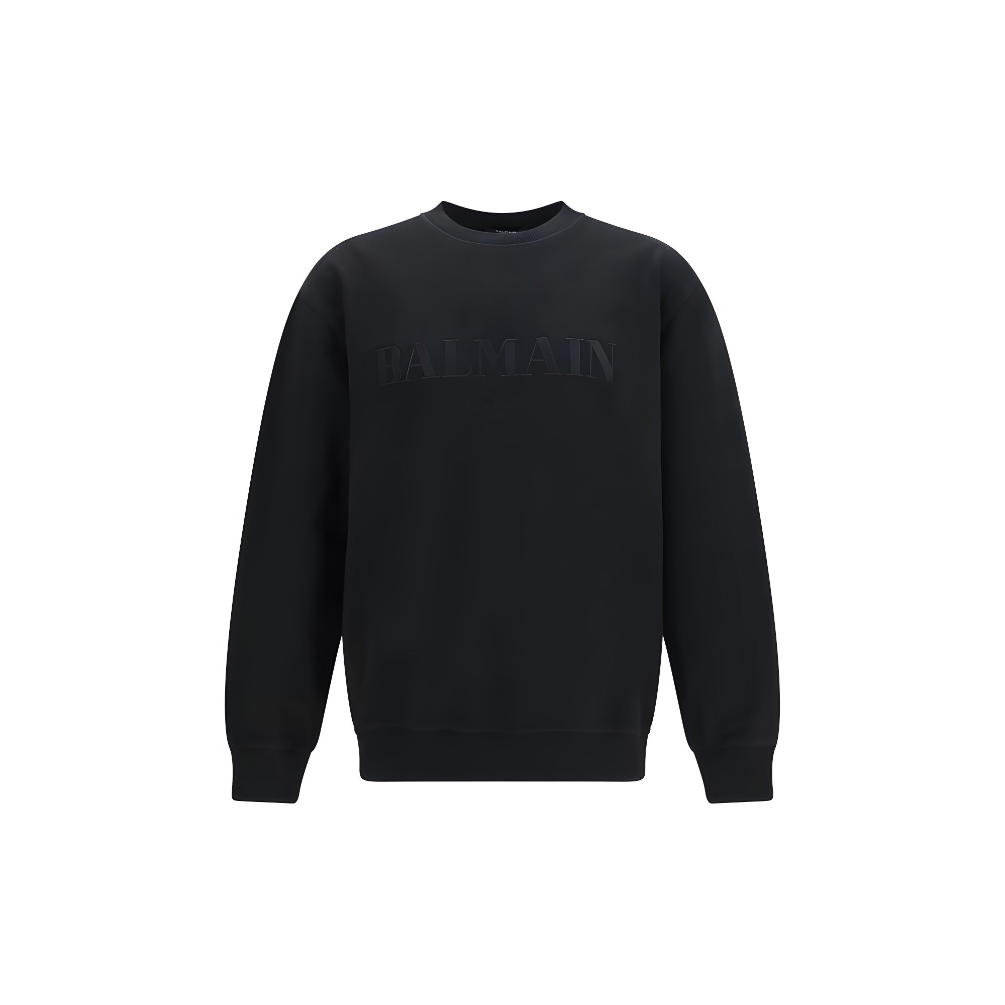 Balmain Black Cotton Sweatshirt