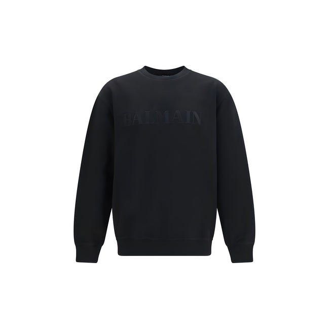Balmain Black Cotton Sweatshirt