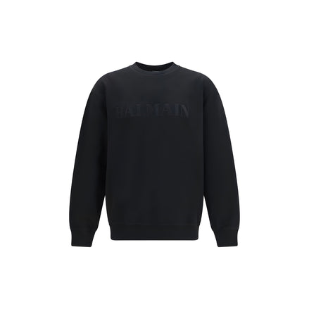 Balmain Black Cotton Sweatshirt