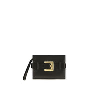 Balmain Black Leather Shoulder Bag