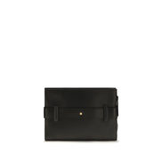 Balmain Black Leather Shoulder Bag