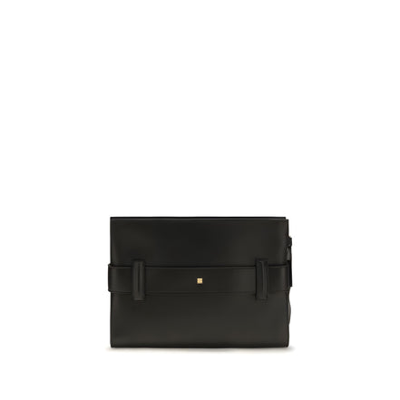 Balmain Black Leather Shoulder Bag