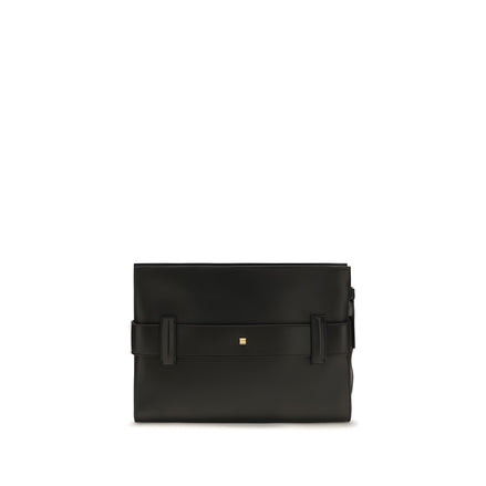 Balmain Black Leather Shoulder Bag