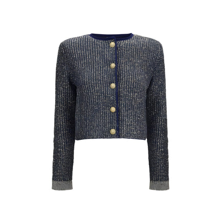 Balmain Blue Polyamide Cardigan