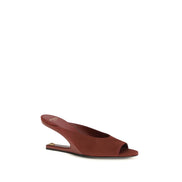 Balmain Bordeaux Goatskin Mules