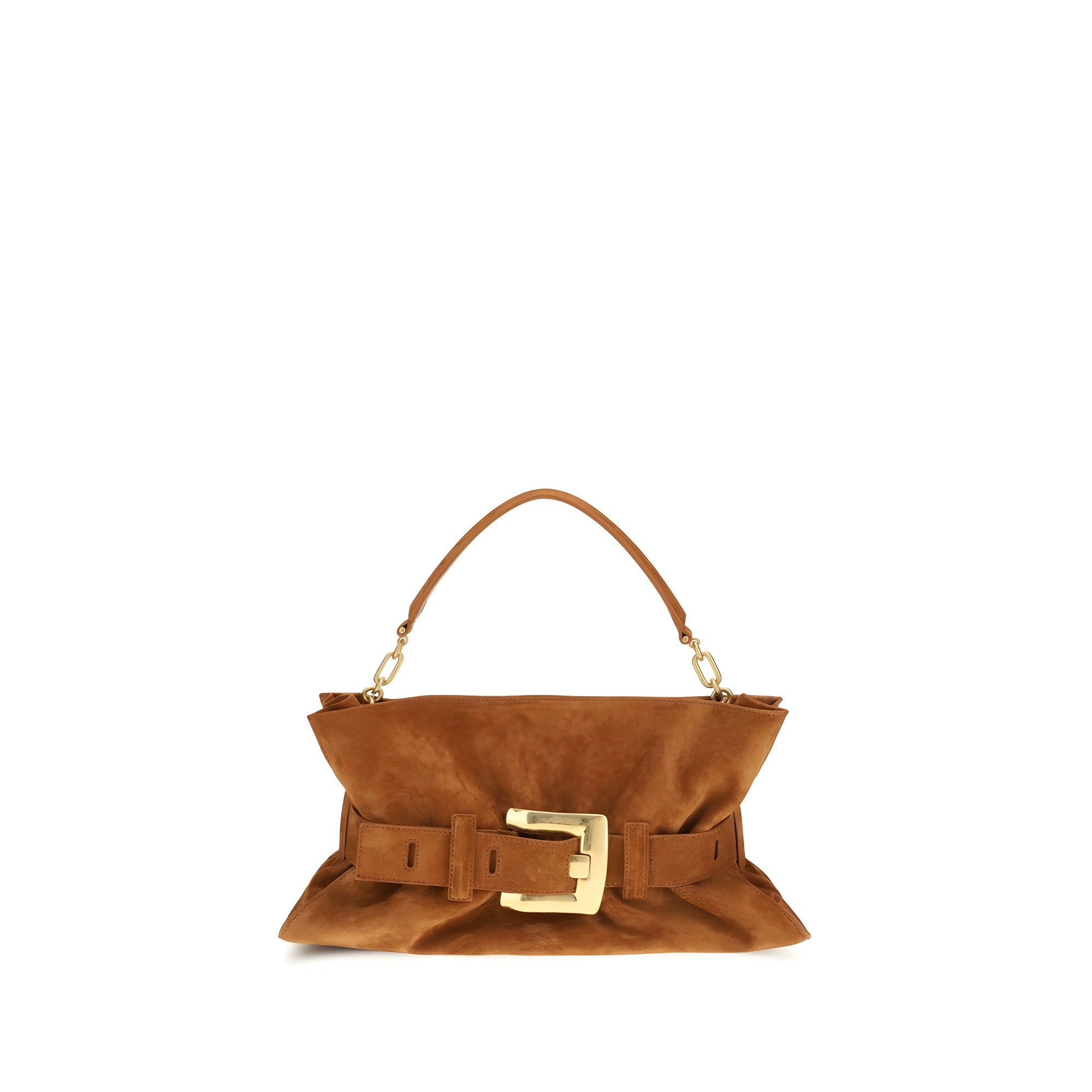 Balmain Brown Calf Leather Handbag