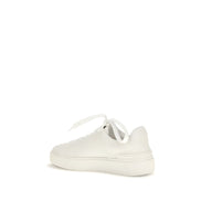 Balmain White Calf Leather Low Top Sneakers