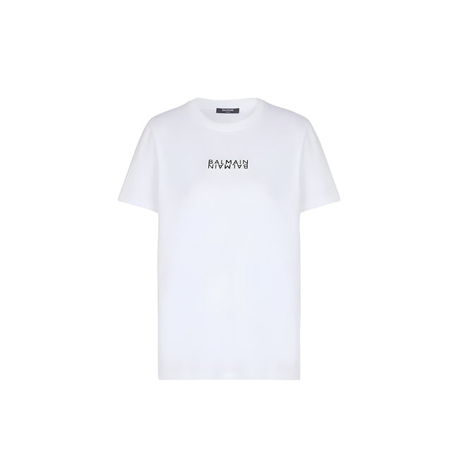 Balmain White Cotton T-Shirt