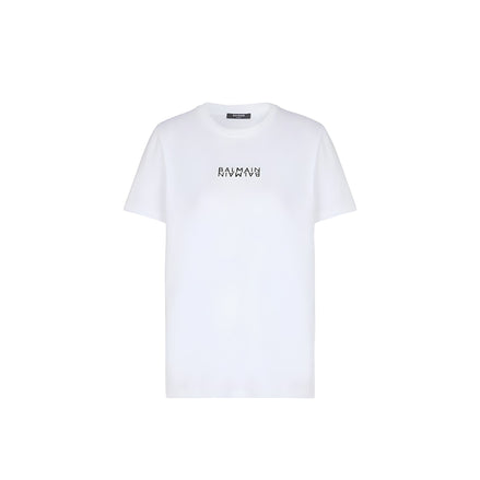 Balmain White Cotton T-Shirt
