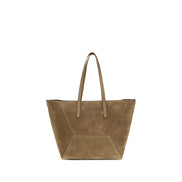 Sac porté épaule Brunello Cucinelli en cuir de veau beige Bos Taurus