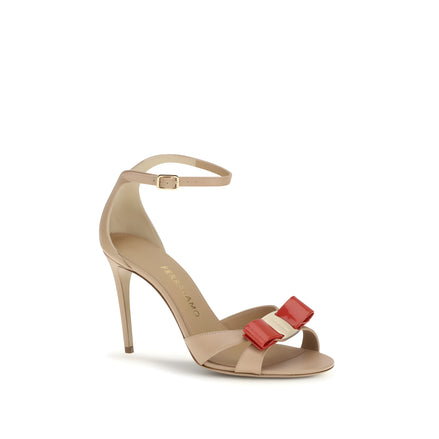 Ferragamo Beige Stiletto Heel Sandals