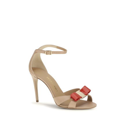 Ferragamo Beige Stiletto Heel Sandals