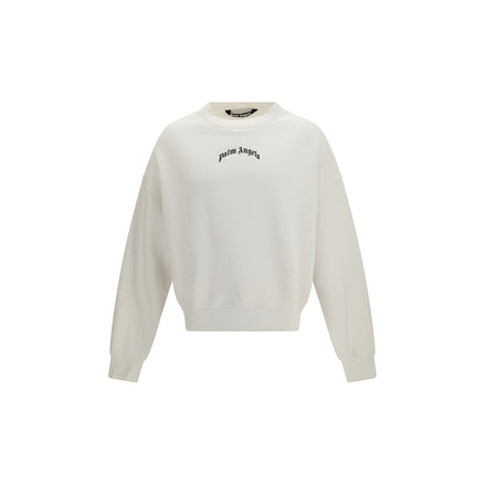 Sweat-shirt en coton beige Palm Angels