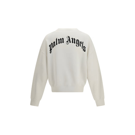 Sweat-shirt en coton beige Palm Angels