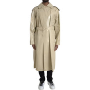 Trench-coat Veste en cuir d'agneau beige Bottega Veneta