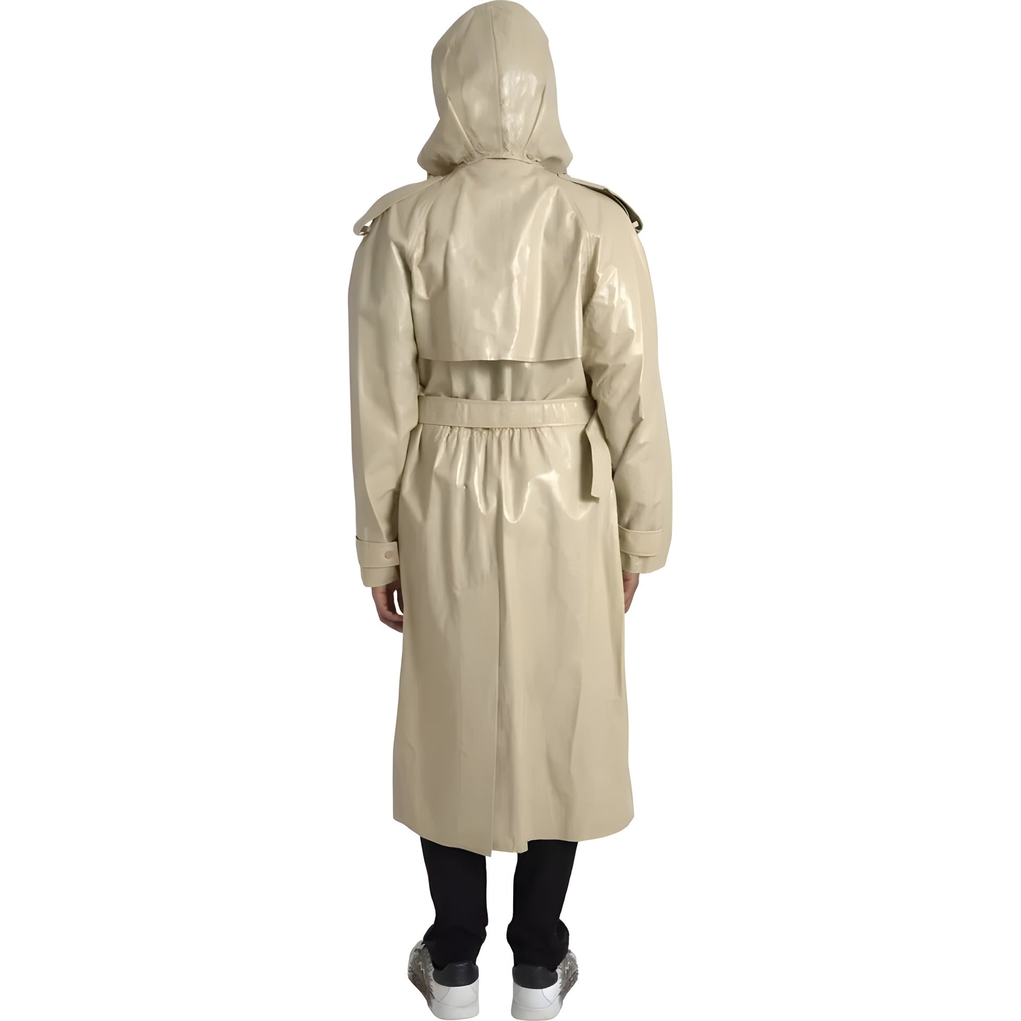 Trench-coat Veste en cuir d'agneau beige Bottega Veneta