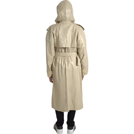 Trench-coat Veste en cuir d'agneau beige Bottega Veneta