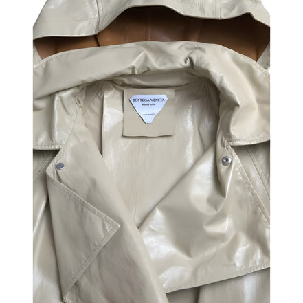Trench-coat Veste en cuir d'agneau beige Bottega Veneta