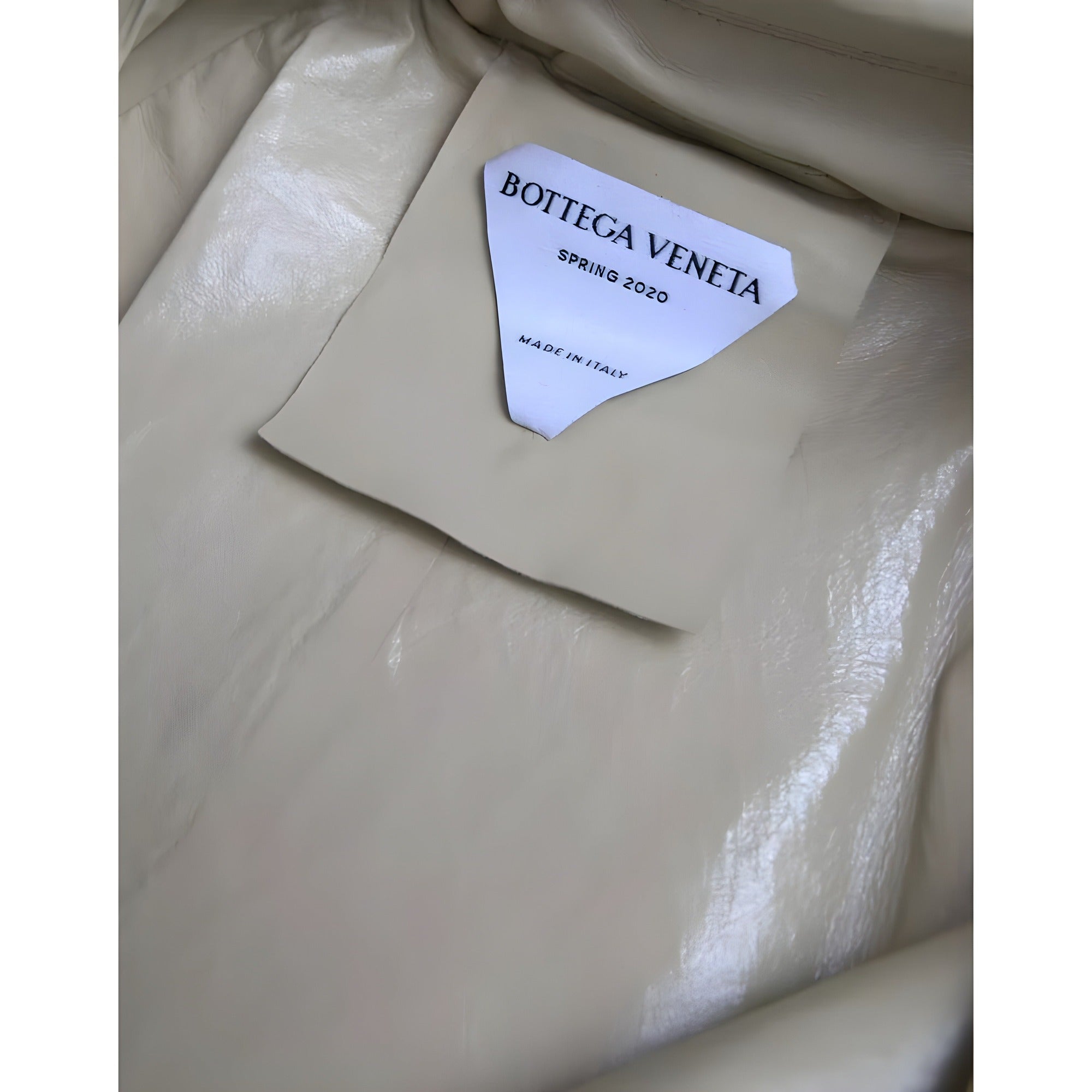 Trench-coat Veste en cuir d'agneau beige Bottega Veneta