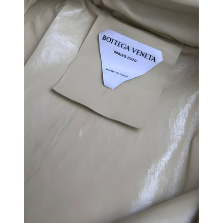 Trench-coat Veste en cuir d'agneau beige Bottega Veneta