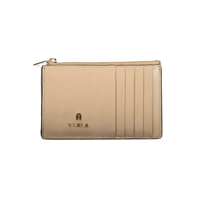 Portefeuille Femme Furla en Cuir Beige