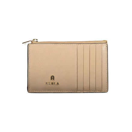 Portefeuille Femme Furla en Cuir Beige