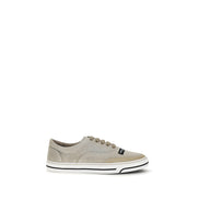 Baskets basses en lin beige Dolce & Gabbana