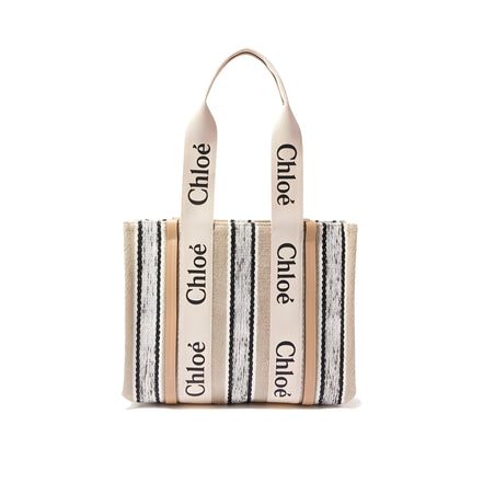 Sac cabas en lin beige Chloé