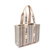Sac cabas en lin beige Chloé
