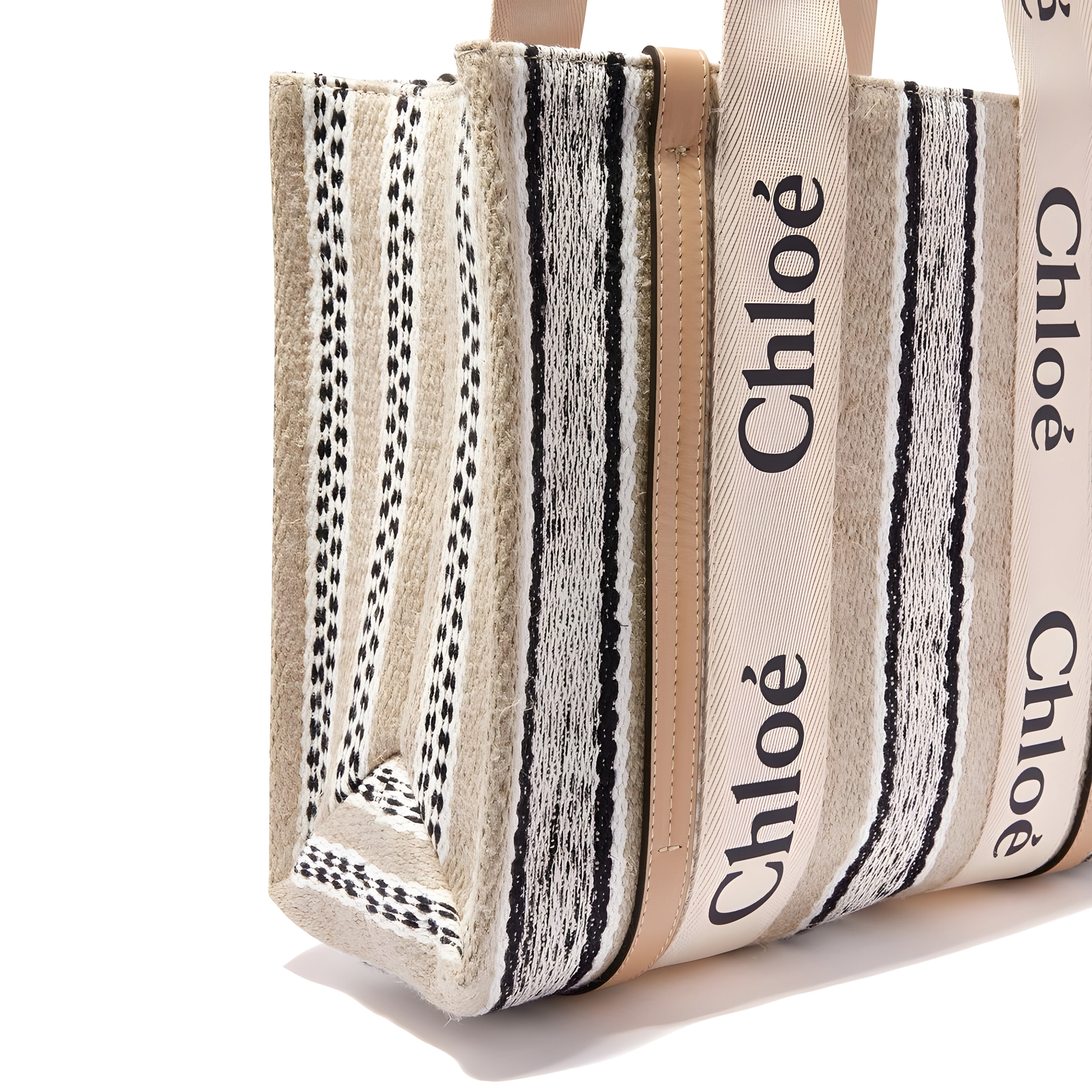 Sac cabas en lin beige Chloé