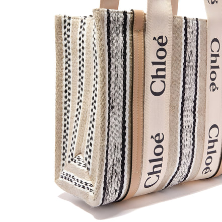 Sac cabas en lin beige Chloé