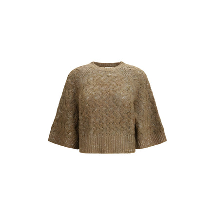 Brunello Cucinelli Beige Silk Sweater