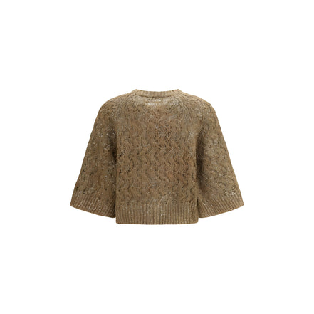 Brunello Cucinelli Beige Silk Sweater