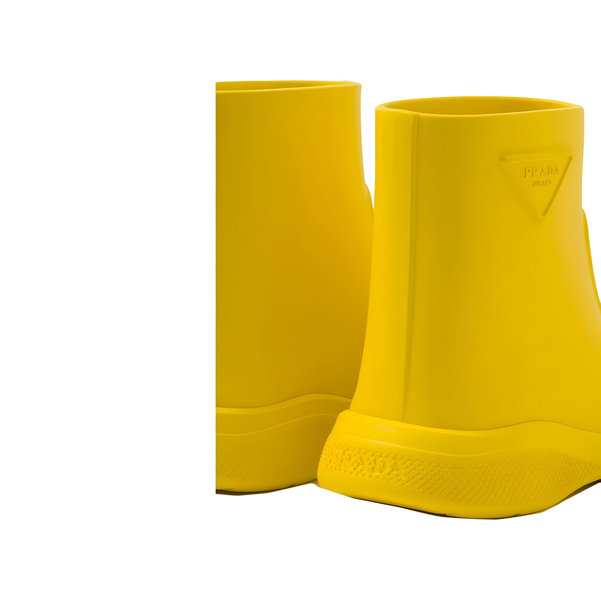 Prada Bicolor Rubber Rain Boots
