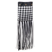 Sac bandoulière Versace en cuir et textile noir et blanc
