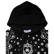 Dolce & Gabbana Black Bandana Hooded Sweatshirt