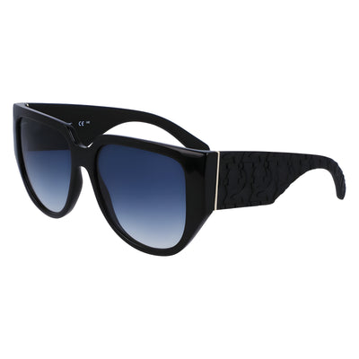 Lunettes de soleil Ferragamo noires injectées bio